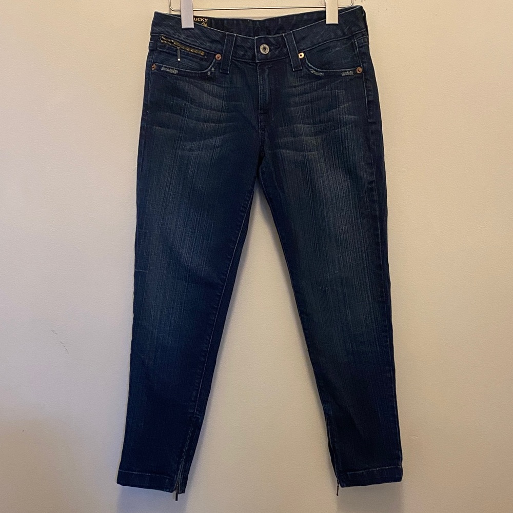 Lucky Brand Dark Blue crop Ankle Jeans size 4/27